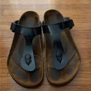 Birkenstock Glossy Black Sandals